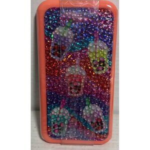 Claires Eyeshadow & Lip Gloss Makeup Set Glitter Blue Raspberry Soda Design